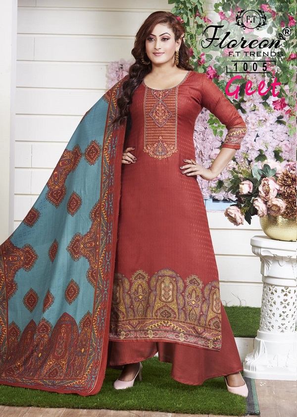 Floreon Geet Exclusive Wear Wholesale Dress Material Collection